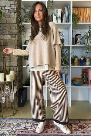 Sunday Morning Demi Bloom Pant Chocolate / Stone